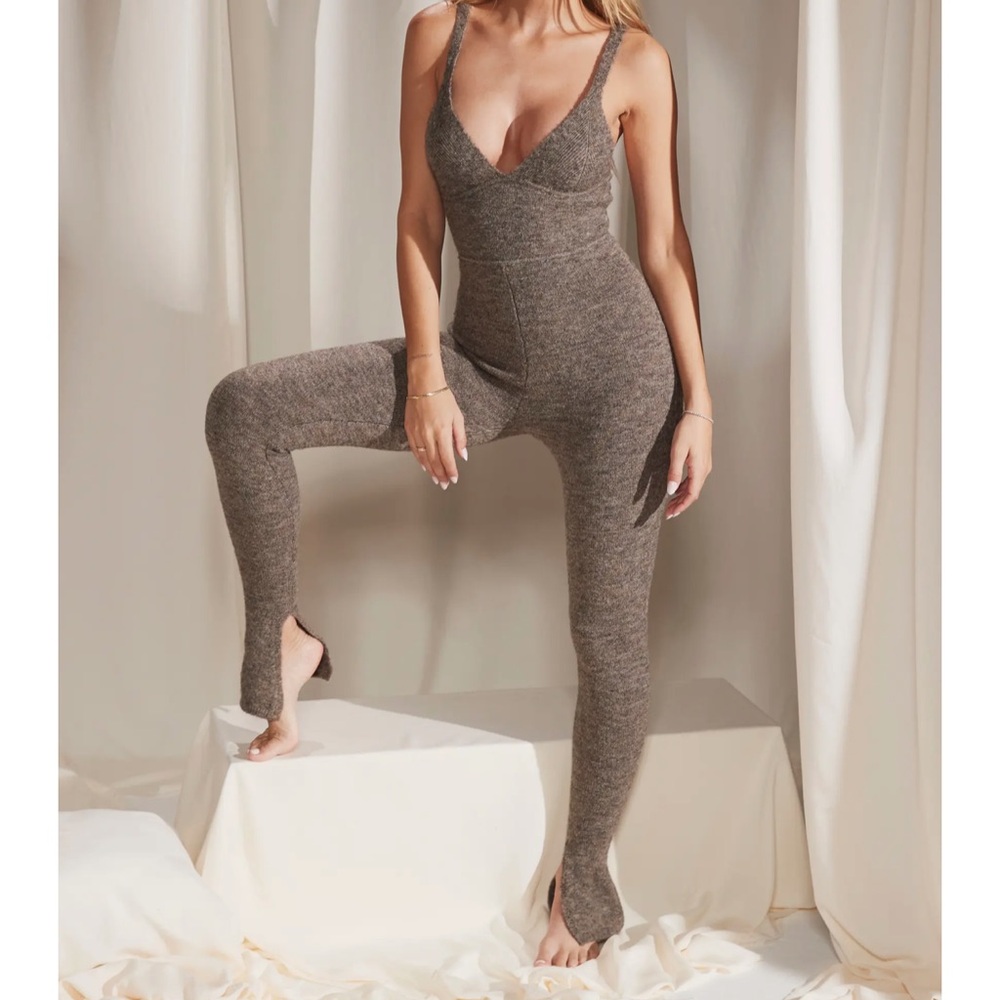 House of CB Heaven Marl Knit Loungewear Jumpsuit
